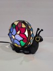Tiffany Style Snail Stained Glass Accent Lamp Shade Animal Multicolor 7x5 5 In