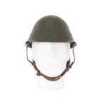 Romanian Military Surplus M73 80 Steel Helmet W  Leather Liner Chin Straps Army