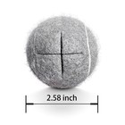 Hpwfhplf 2pcs Precut Tennis Balls For Walkers  2 2 Inches Cross Cut  Grey 