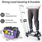 Large Rolling Cleaning Bag With Detachable Trolley  Portable Cleaning Cart Wi   