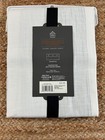 Hearth   Hand Magnolia Blue Pinstripe Border Textured Shower Curtain Free Ship
