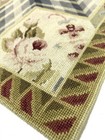 Vintage Floral Needlepoint Completed Roses