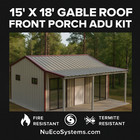 Fire Resistant Backyard Office Granny Flat Tiny Home Kit Front Porch