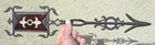 Vintage Fleur-de-lis  Glass Tailed Cast Iron 18  Arrow Lightning Rod Weathervane
