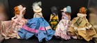 5 Vintage Duchess 7  Hard Plastic Dolls With Gowns And Sleep Eyes