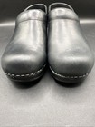 Dansko Womens Nursing work Clogs Black Leather Sz 38 Us 7 5 Shoes  120 Slip On