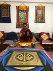 Shree Yantra Mandala  Silk Brocade Mounted Shri Yantra Thangka Painting