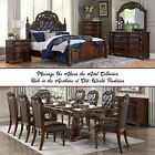 New Cherry Brown Formal 74 -108  Extendable Table Chairs Traditional Dining Set