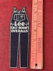 Vintage Lee Jelt Denim Die Cut Overalls Advertising Patch - Vg 
