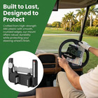 Golf Cart Steering Wheel Cell Phone Mount  Flip Up Phone Holder For Golf Cart