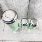 Vintage Jadeite Glass Salt  Pepper  And Sugar Shakers