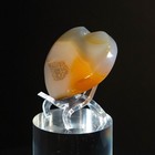 Carnelian Agate Druzy Quartz Crystal Heart 72g Polished Geode Specimen Pocket