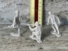 Vintage 1963 Marx Toy Soldiers Lot Of Three White light Gray Soldiers