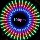 100pcs Led Foam Sticks Light Up Wands Rally Flashing Glow Party Rave