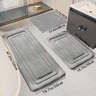 3pc Super Water Absorbent Soft Memory Foam Bath Mat Non-slip Bathroom Shower Rug