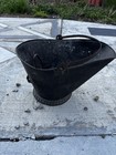 Vintage Black Metal Coal Scuttle Also Known As A Coal Hod Or Coal Bucket No Lid
