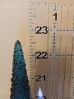 Mid-century Modern Empoli Teal Blue Glass Genie Bottle   Pointy Stopper Italy 22