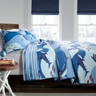 2pc Twin Kids  Shark Allover Reversible Quilt Set Blue - Lush D  cor