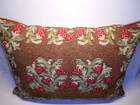 Vintage Mcm Strawberry Handmade Wool Needlepoint Pillow Cover 20 X 15 