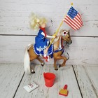 Vtg Grand Champions Horse   Rider Western Parade 1993 Jenny Doll Accessories