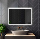 Led Lighted Wall Mounted Frameless Rectangle Bathroom Makeup Mirror