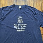 Vtg Miller Lite Beer Shirt Sportswear Xxl Faded New York