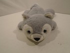 Kelly Toys Plush Husky Wolf Dog 18  Stuffed Animal Laying Down Blue Sparkle Eyes