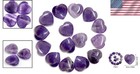 Natural Purple Heart Palm Stones - 15 Count Healing Crystals For Stress Relief