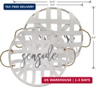 Seaside White Tobacco Basket Wall Decor