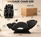 Black Full Body Massage Chair With Bluetooth And Heat Full Body Massage