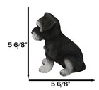 Adorable Black And Silver Miniature Schnauzer Puppy Dog Home Decor Figurine