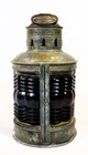 Genuine Antique American Triplex Ship s Lantern  original Lenses  C  1910