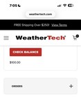 Weathertech Gift Card - Us Nationwide Valid  No Expiration - Type  Other