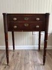 Antique Federal American Walnut Sheraton Style Side Table 19th Century Mahogany