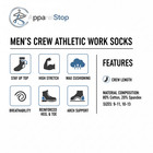 Mens Crew Athletic Work Socks Solid Colors Size 9-11  10-13 Multi-pack