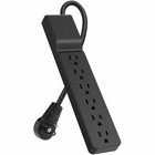 Belkin 6-outlet Surge Protector With Rotating Plug And 6  Power Cord  Black