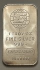 Vintage Engelhard 1 Troy Ounce 999 Silver Bar With Low Serial   Fh 00042