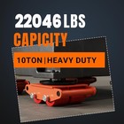 4pcs Machinery Mover 10 Ton Heavy Duty Machine Dolly Equipment Roller Skates Red