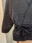 Vintage Sonia Rykiel Black Quilted Silk  Cross Over Jacket  W Rs Studs  Tie