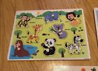 Children s Wooden Peg Puzzle Lot Of 3 Cars  Zoo Animals  Marine Animals Colorful