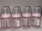 Nuk Smooth Flow Anti Colic Baby Rose Bottle  5 Oz  4 Pack  Pink Bunnies Bpa Free