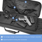 Tactical Double Rifle Bag Gun Range Padded Soft Carbine Backpack Carry Case Blk