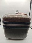 American Tourister Vintage Train Case Hard Suitcase Luggage Makeup Case Brown