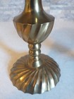 Vtg Pair  Ornate Solid Brass Pillar Candle Holders  5 5     India  With Spikes