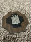 Set Of 2 Family Crest coat Of Arms Shield Wall Plaques Hanging Wood metal 7 5   