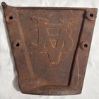 Pair - Rare Antique Van Brunt john Deere Cast Iron Implement End Caps