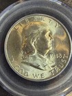 1948 D Half Dollars Franklin Pcgs Ms-64 Fbl