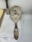 Vintage Godinger Vanity Dresser Set 3 Piece Silver Plate Hand Mirror Brush Comb