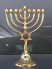 Hanukkah Menorah Jewish Judaica Israel Vintage Brass Chanukah Candle Holder