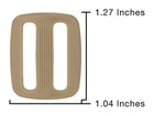 10 - 1 Inch Coyote Tan Plastic Triglide Slides